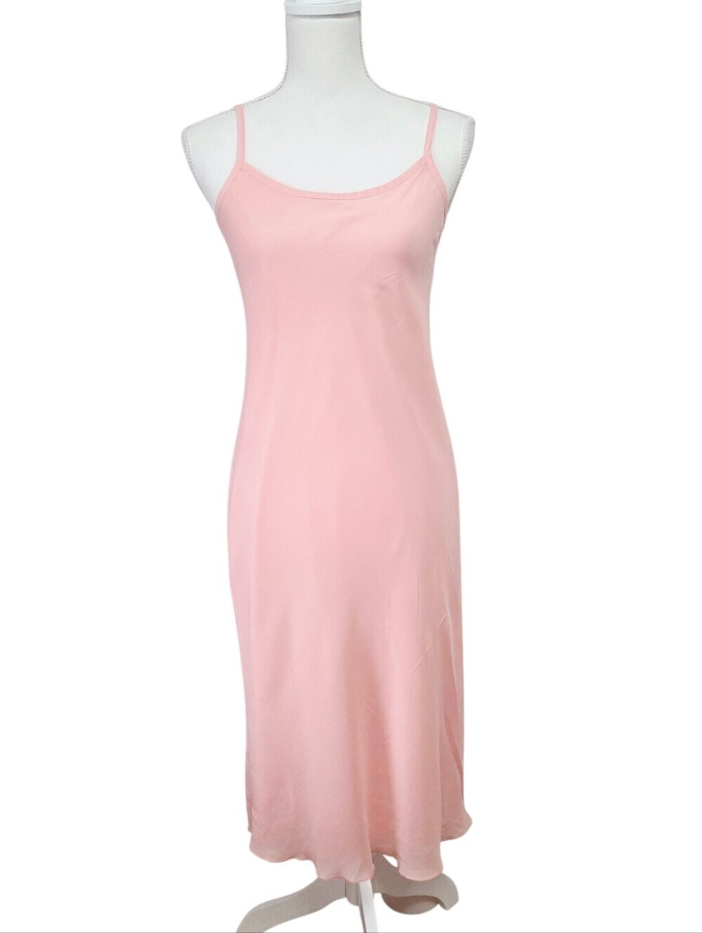 BRAZEAU TRICOT Classic Slip Dress Pink Cotton Silk Blend Size 1